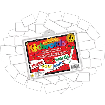 Barker Creek Learning Magnets - Kidwords - Make Your Own Words, 52 Magnetic pieces/Package 2625